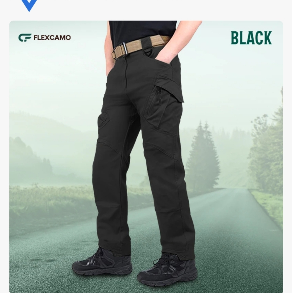 Flexcamo Pants Men Size 30S Tactical Series Brown Cargo Tapered Leg